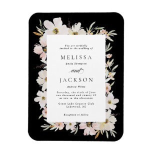 Íman Casamento De Flores De Névoa, Blush, Black Waterco