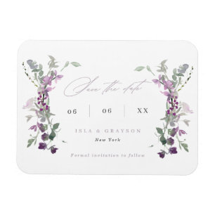 Íman Casamento de Flores Selvagens do Elegante Lilac Sa