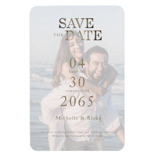 Íman Casamento de Foto de Casal na Praia Salve a Data