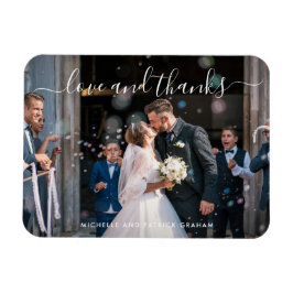Íman Casamento de Fotografias com Script Elegante de Am