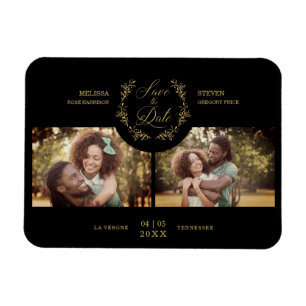 Íman Casamento de Fotografias Personalizadas Elegante 2