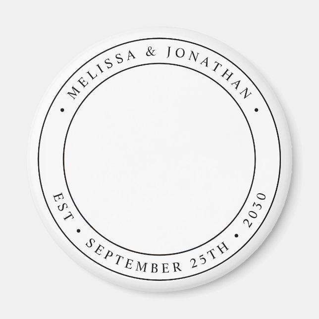 Íman Casamento de Fotografias Personalizado (Frente)