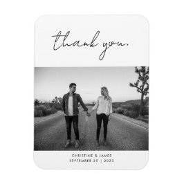 Íman Casamento de Fotos com Script Manuscrito Moderno O