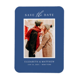 Íman Casamento de Fotos Simples Minimalista Chic