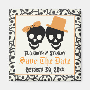 Íman Casamento de Halloween salve a data
