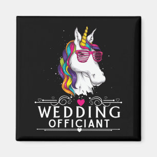 Íman Casamento de Homens Oficiante Divertido Unicórnio 