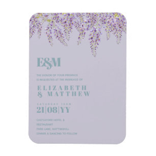 Íman Casamento de Jardim Floral de Purple Wisteria Sage
