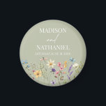 Íman Casamento de Jardins Florais de Flores Selvagens<br><div class="desc">Estes são os Verdes Marinheiros de Casamento Floral de Flores Selvagens Selvagens Selvagens!</div>