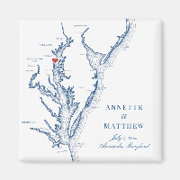Casamento de Mapa da Baía de Chesapeake de Annapol