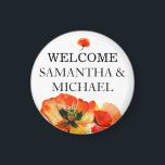 Íman Casamento de Monograma de Flor Vermelha Elegante<br><div class="desc">Faça sua celebração de casamento inesquecível com este incrível imã de papoila vermelha com design de monograma personalizado. Este vibrante e elegante favor de casamento combina a beleza ousada dos papoilas vermelhos com sofisticadas letras personalizadas, criando uma manutenção que os convidados irão orgulhosamente exibir e tesourar durante anos. Principais características:...</div>