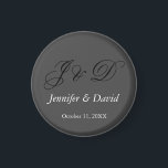 Íman Casamento de Monograma de Script de Caligrafia Atr<br><div class="desc">Simples Designs Modernos Minimalistas. São todos simples,  modernos,  atraentes.</div>