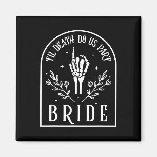 Íman Casamento de Noivado de Halloween Gothic Skeleton