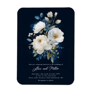 Íman Casamento de Penas Azul e Branca