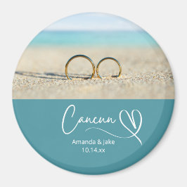 Íman Casamento de Praia Personalizado em Cancun