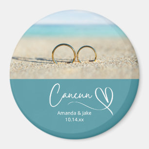 Íman Casamento de Praia Personalizado em Cancun