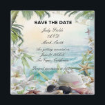 Íman Casamento De Praia Tropical Floral Salvar A Data<br><div class="desc">Esta bela imã salve a data é uma maneira na moda,  longa e duradoura de anunciar o seu grande dia. Personalize o ímã alterando o texto nos campos fornecidos. Você pode alterar o estilo,  o tamanho e a cor da fonte.</div>
