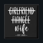 Íman Casamento de Recem casados H de Namorada Fiance Wi<br><div class="desc">Namorada Fiance Wife 2025 Recem casados Casamento Honeymoon</div>