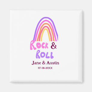 Íman Casamento de rock & roll adicionar nome do casal a