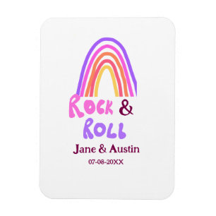 Íman Casamento de rock & roll adicionar nome do casal a