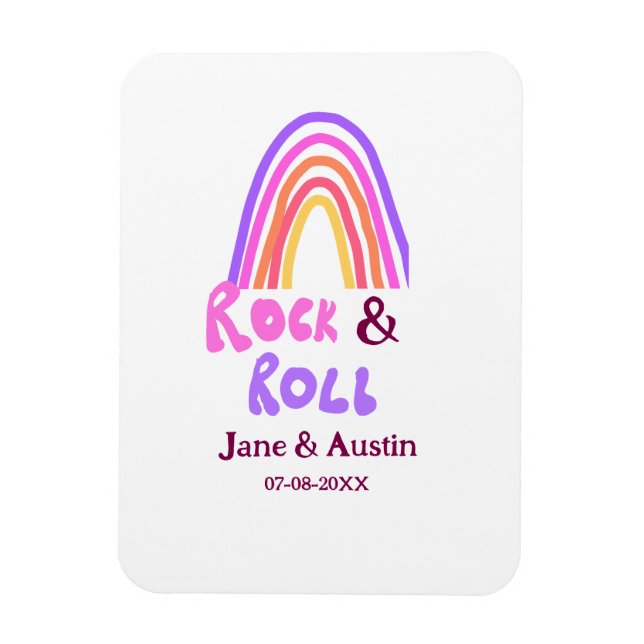 Íman Casamento de rock & roll adicionar nome do casal a (Vertical)
