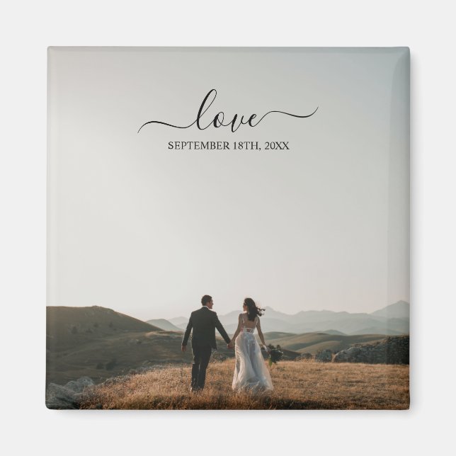 Íman Casamento de Script de Amor com Memória Fotográfic (Frente)