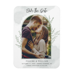 Íman Casamento de Script de Foto Elegante Salve a Data