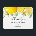 Íman Casamento De Verão De Lemon Boho Moderno Obrigado<br><div class="desc">O limão moderno boho do casamento de verão, obrigado seu imã. O texto pode ser alterado utilizando o menu "Detalhes" à direita. Para ajustado de tudo às suas necessidades, clique no botão "Personalizar" e você pode alterar o estilo e a cor do texto. Por favor, entre em contato comigo se...</div>