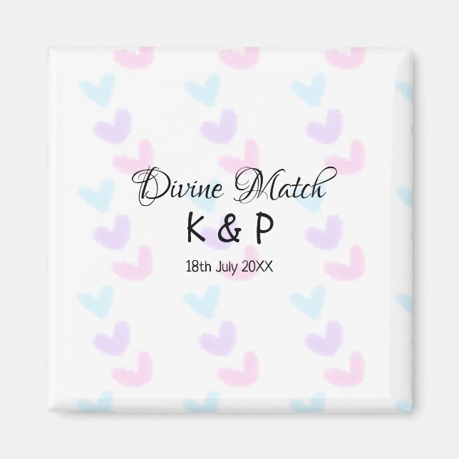 Íman Casamento divino adicionar nome do casal letra pad (Frente)