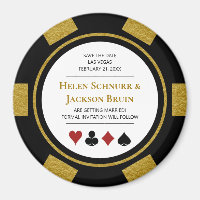 Casamento Dourado Em Las Vegas Salve O Poker Chip