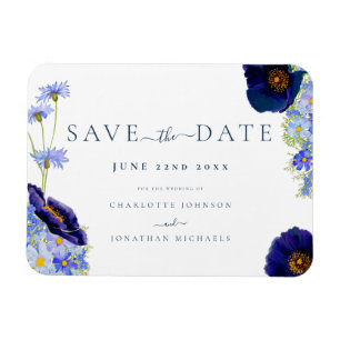 Íman Casamento Elegante de Flor Selvagem