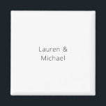 Íman Casamento Elegante Mínimo Branco Preto Preto<br><div class="desc">Esse modelo pode ser personalizado para atender a todas as profissões profissionais.</div>