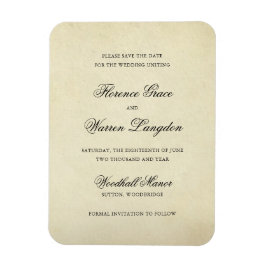 Íman Casamento Elegante Vintage Salve a Data