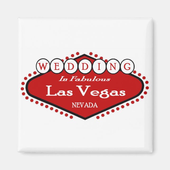 Íman Casamento em Las Vegas Magnet (Frente)