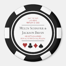 Íman Casamento Em Las Vegas Salve O Poker Chip Black