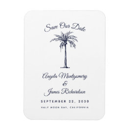 Íman Casamento em Palm Beach no Azul Naval Moderno Salv