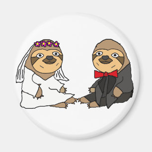 Íman Casamento engraçado dos noivos da preguiça