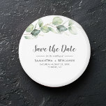 Íman Casamento Eucalyptus Greenery Salvar a Data<br><div class="desc">Casamento Bonito de Eucalyptus Watercolor Botânico salva o ímã de data que faz uma manutenção perfeita para seus hóspedes e será apreciado por anos</div>