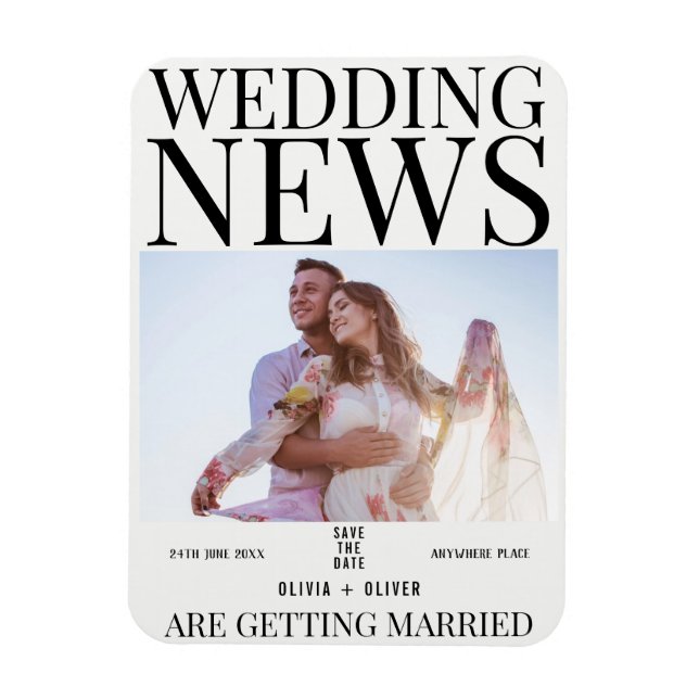 Íman Casamento exclusivo de fotos de jornal salvando a  (Vertical)