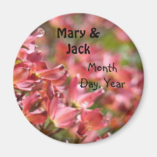 Íman Casamento Favorece ímãs Floral Conjunto de Marcas 