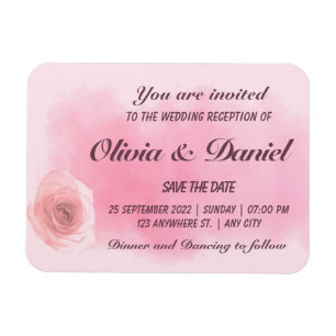 Íman Casamento floral de rosa-rosa empoeirado
