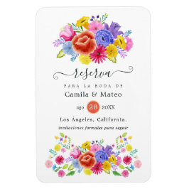 Íman Casamento Floral Fiesta Espanhola Salve a Data