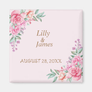 Íman Casamento Floral Pink