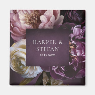 Íman Casamento Floral Roxo Maximalista Elegante