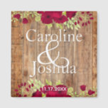 Íman Casamento Floral Rustic Burgundy<br><div class="desc">Nossa rústica design de casamento floral de aquarela em vermelho/burgundy profundo. Clique em "personalizar e, em seguida, "personalizar mais" para ajustar os elementos gráficos de acordo com o seu gosto! A coleção de produtos de coordenação está disponível no nosso compro, zazzle.com/doodlelulu*. Entre em contato conosco se precisar deste design aplicado...</div>