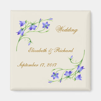Íman Casamento. Flores Bluebell Magnet