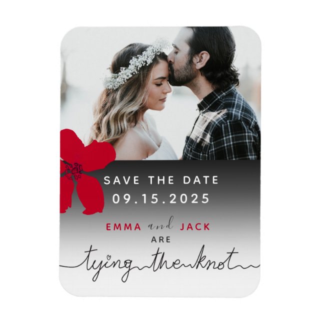 Íman Casamento Foto Save The Date (Vertical)