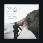 Íman Casamento Fotográfico minimalista moderno favorece<br><div class="desc">Casamento de Fotos Minimalista Moderno Favoritos Obrigado imã</div>