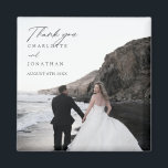 Íman Casamento Fotográfico minimalista moderno favorece<br><div class="desc">Casamento de Fotos Minimalista Moderno Favoritos Obrigado imã</div>