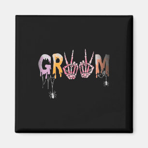 Íman Casamento Gótico Spooky Halloween Skeleton Groom J