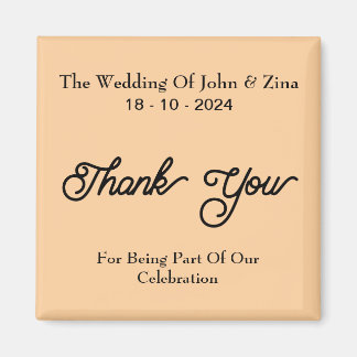 Íman Casamento Grande Caligrafia Obrigado